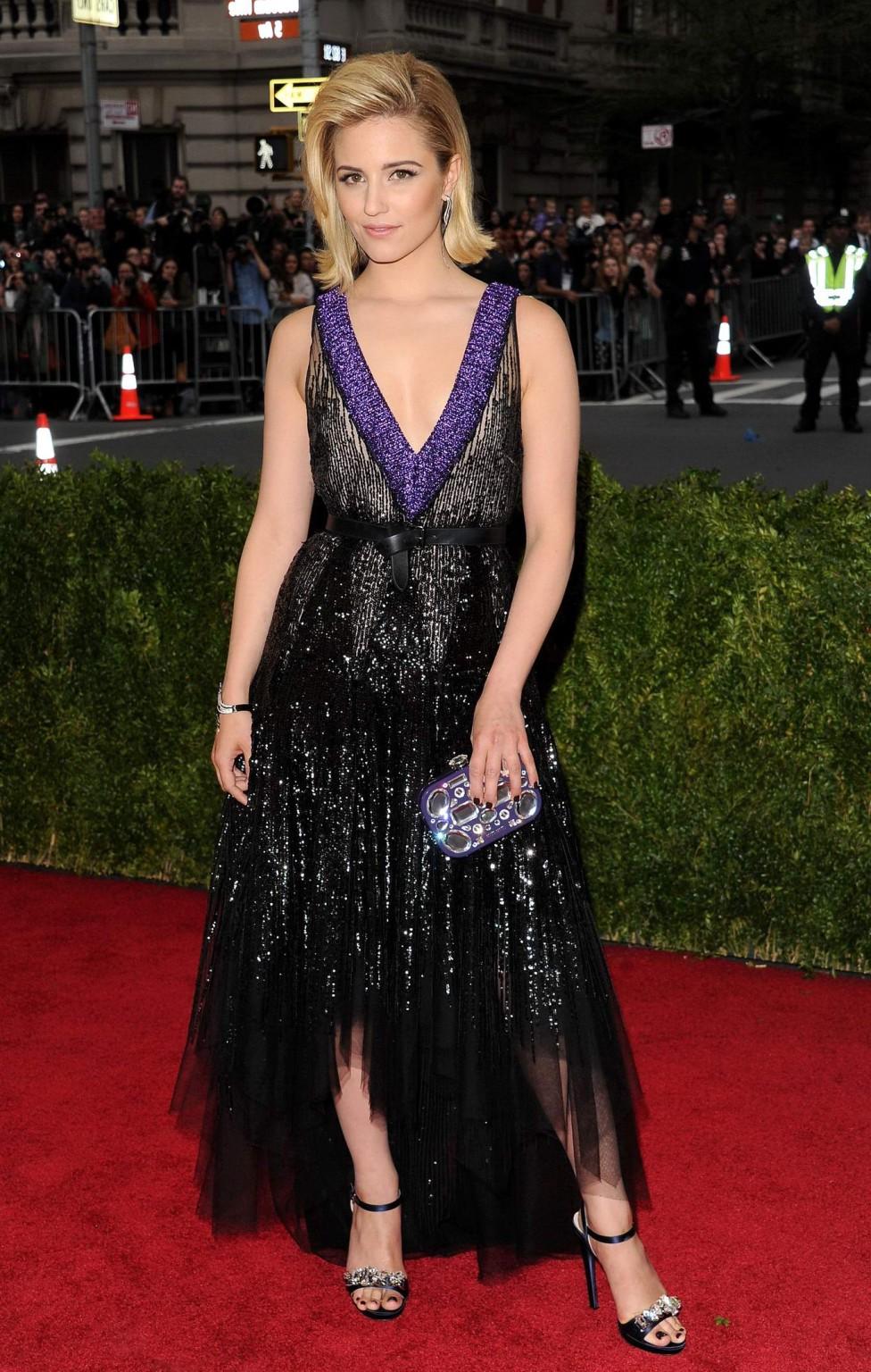 16P Dianna Aragon showing cleavage at the 2014 Met Gala in NYC