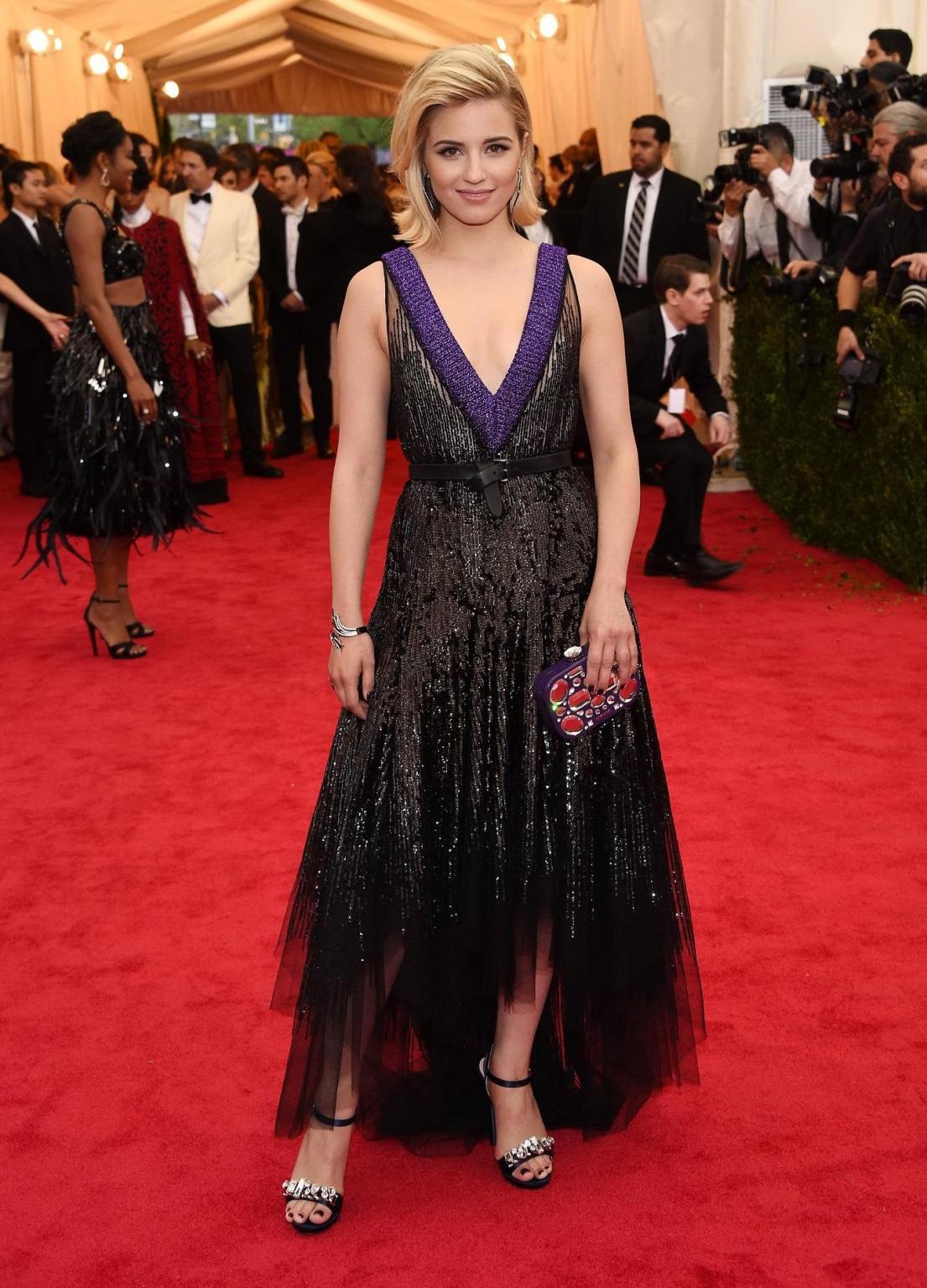 16P Dianna Aragon showing cleavage at the 2014 Met Gala in NYC