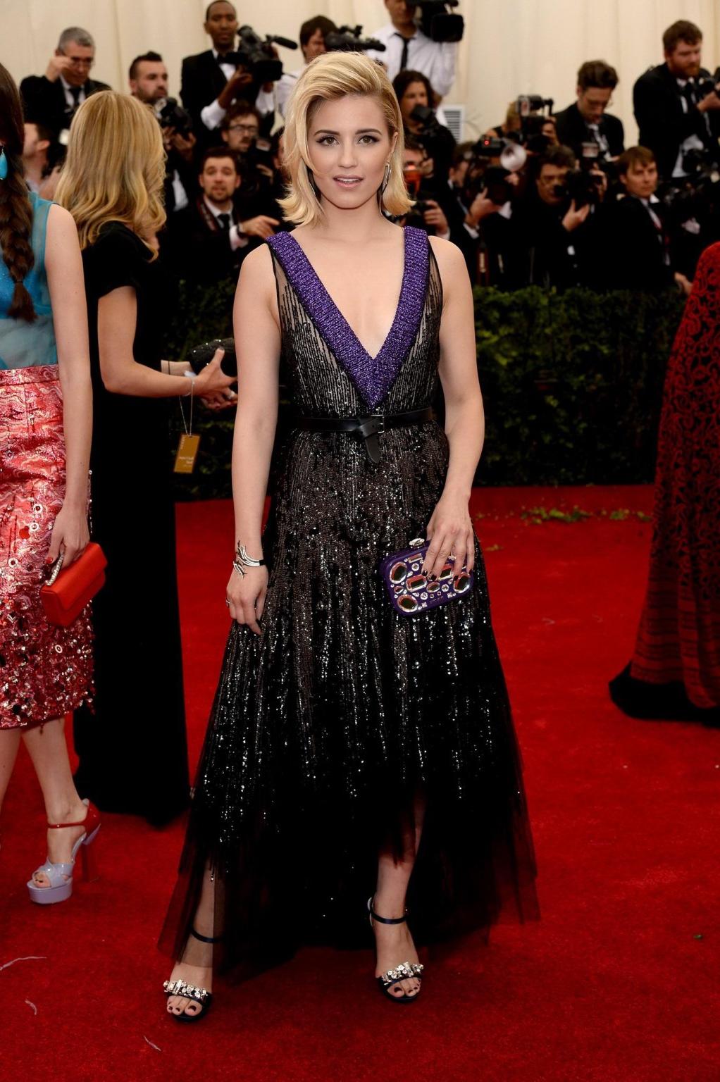 16P Dianna Aragon showing cleavage at the 2014 Met Gala in NYC