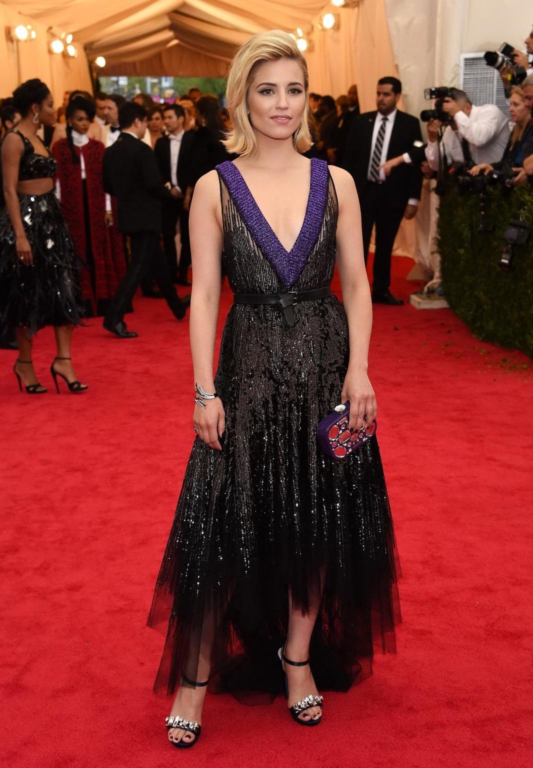 16P Dianna Aragon showing cleavage at the 2014 Met Gala in NYC