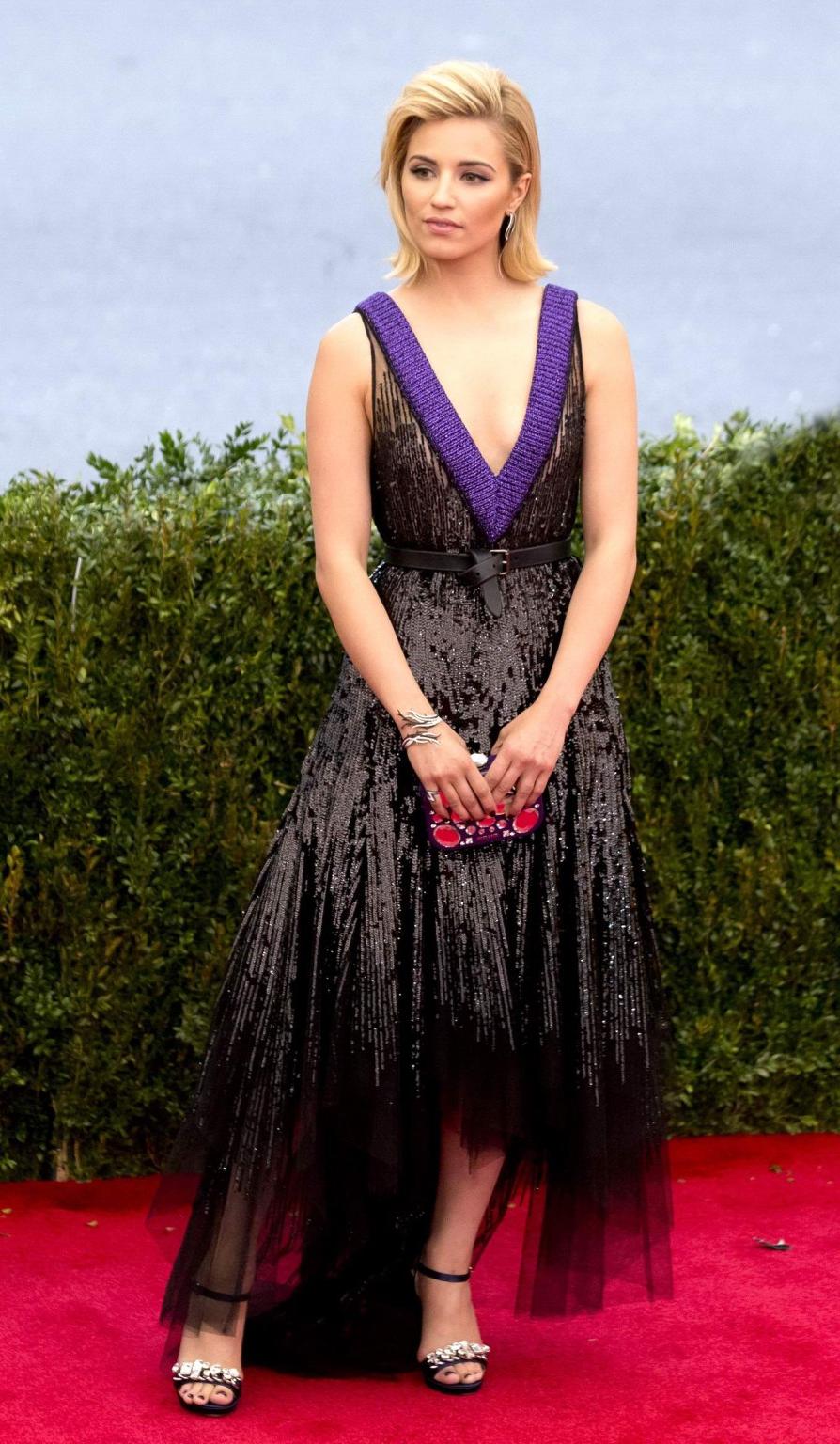 16P Dianna Aragon showing cleavage at the 2014 Met Gala in NYC