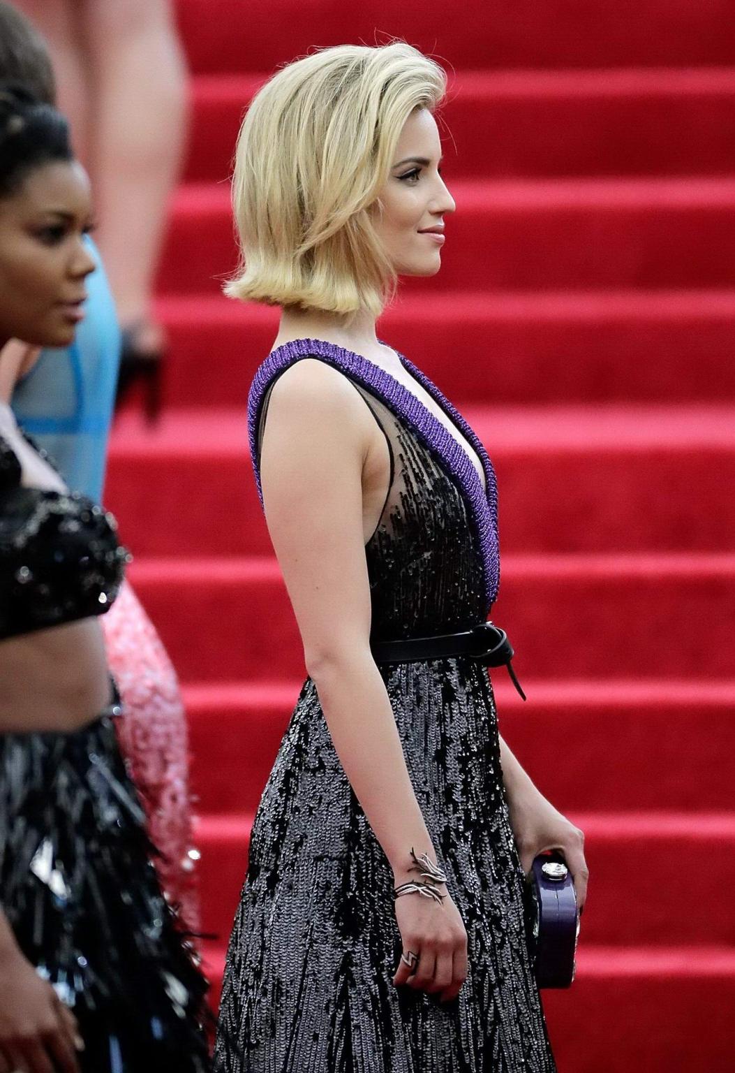 16P Dianna Aragon showing cleavage at the 2014 Met Gala in NYC