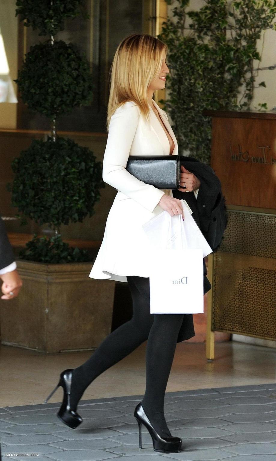 16P Dianna Aragon braless showing huge cleavage at Dior luncheon in LA