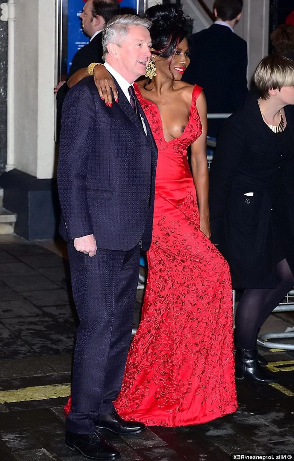 16P Sinitta nipple slip at the X Factor musical I Cant Sing premiere at London Palla