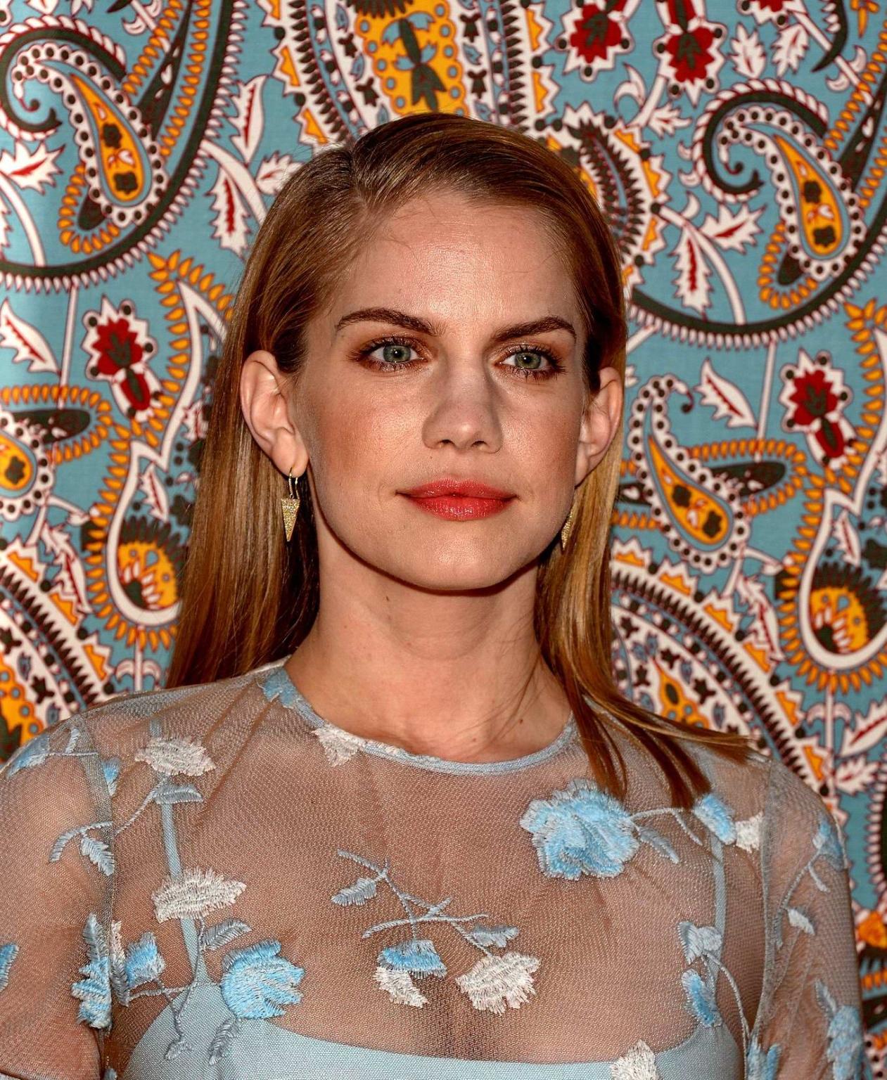 16P Anna Chlumsky shows cleavage wearing a partially see through dress at the Veep S