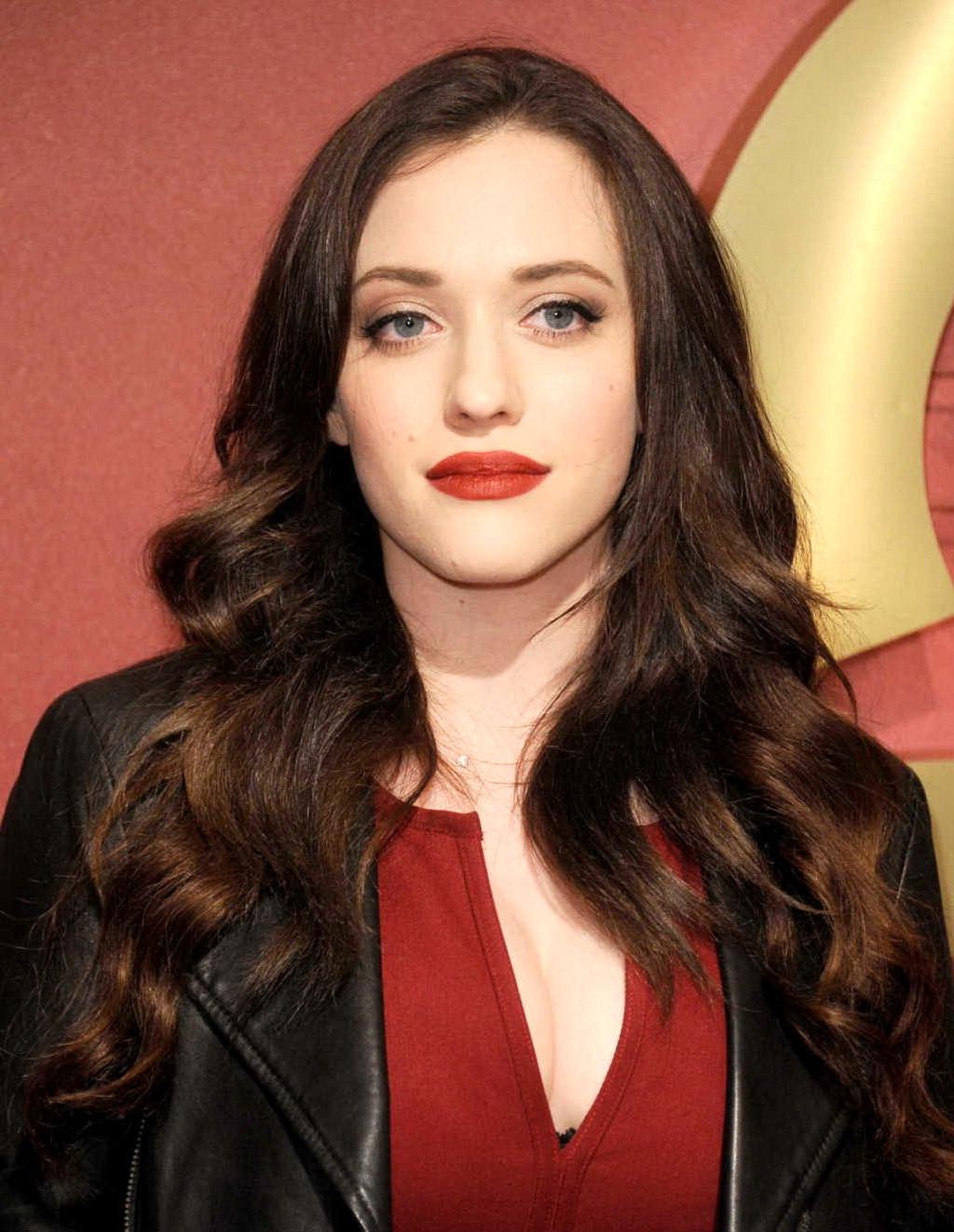 16P Kat Dennings showing huge cleavage at the QVC 5th Annual Red Carpet Style Event 