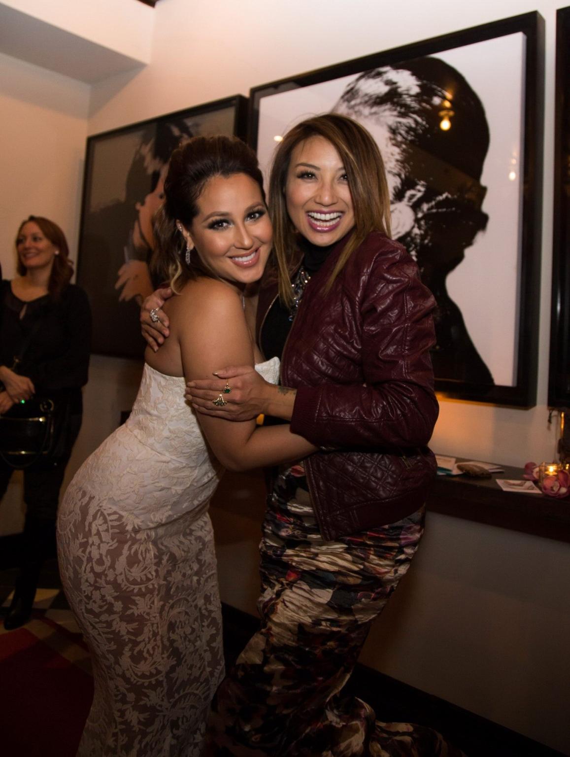 16P Adrienne Bailon showing huge cleavage at the  Effy Jewelry's 35th Anniversary Pa
