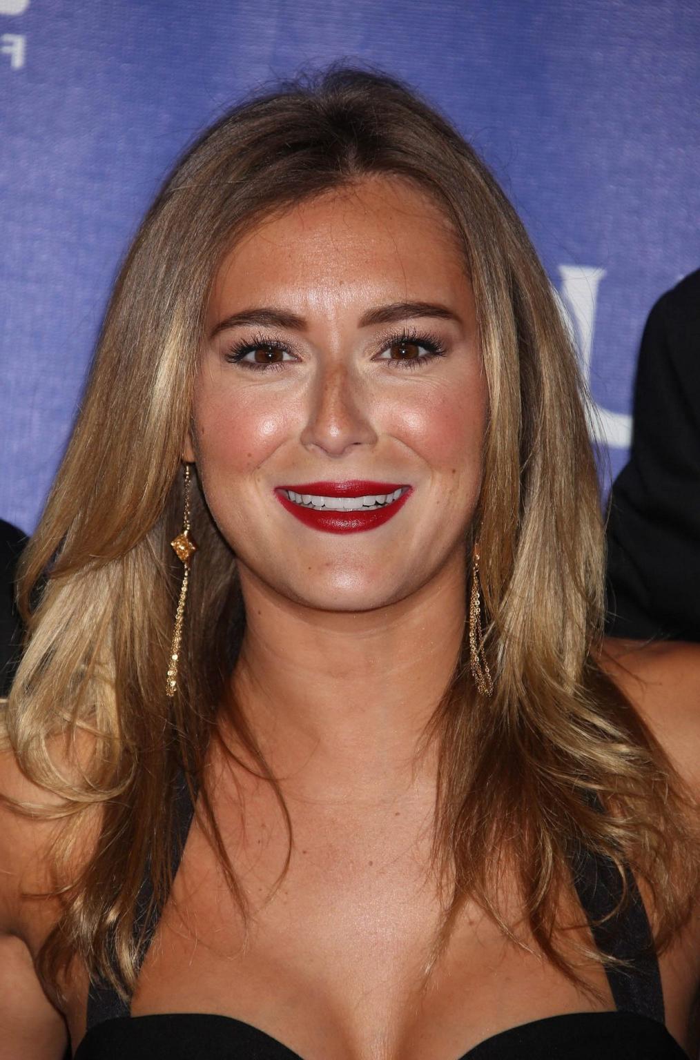 16P Alexa Vega showing big cleavage in a short black backless dress at 29th Santa Ba