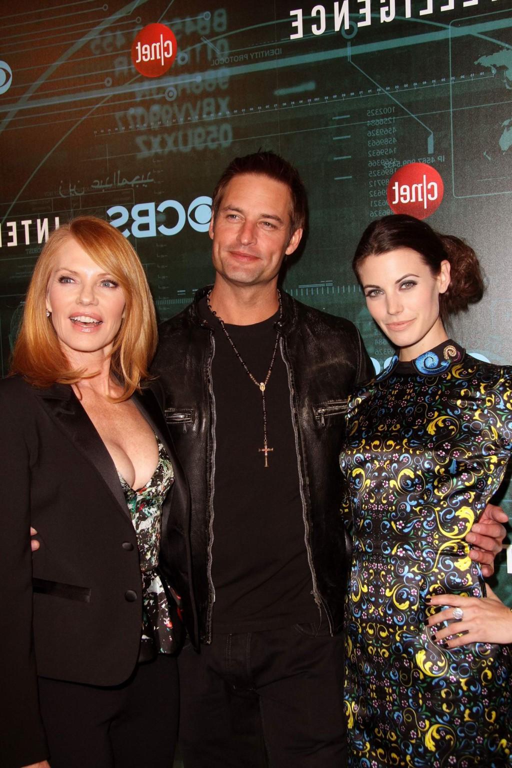 16P Marg Helgenberger showing huge cleavage at  CNET's 'Intelligence' premiere party