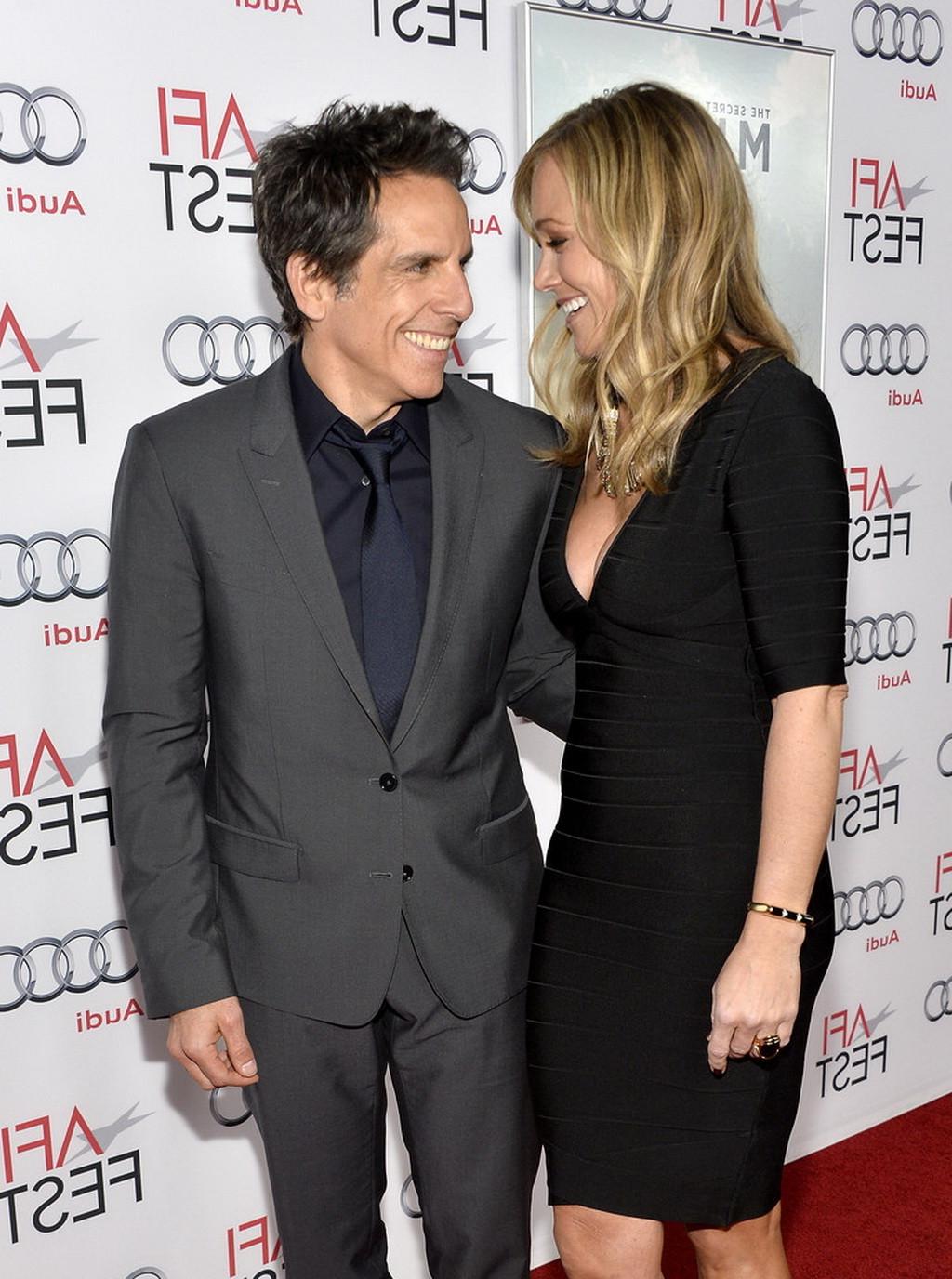 16P Christine Taylor showing huge cleavage at 'The Secret Life of Walter Mitty' scre