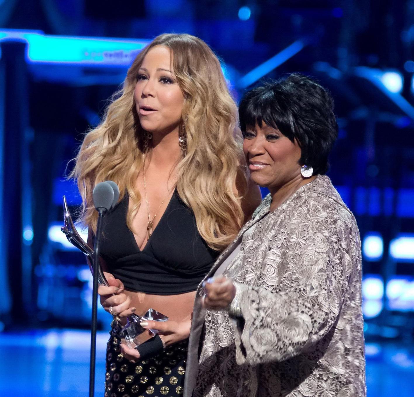 16P Chubby Mariah Carey showing huge cleavage at the Black Girls Rock Show