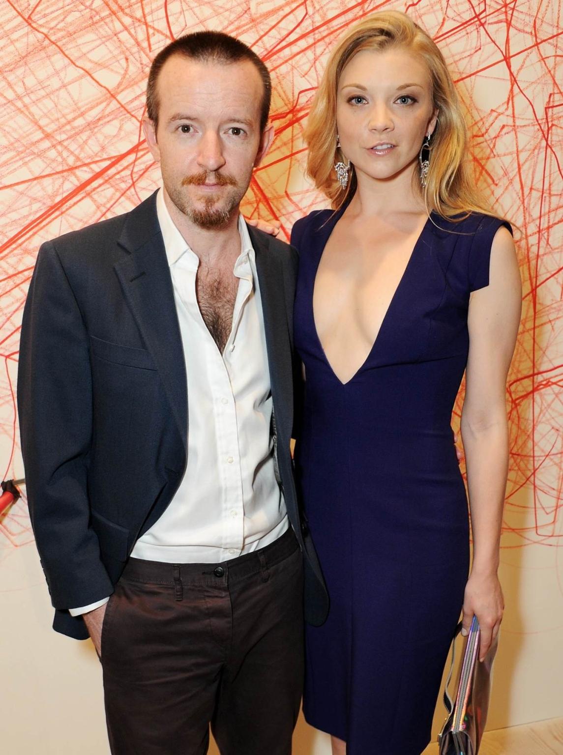 16P Natalie Dormer braless wearing a huge cleavage dress at the Hugo: Red Never Foll