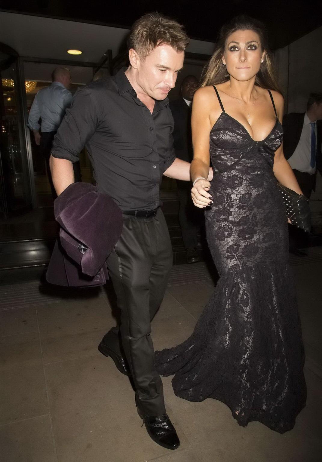 16P Luisa Zissman braless showing huge cleavage at Pride of Britain Awards 2013 in L
