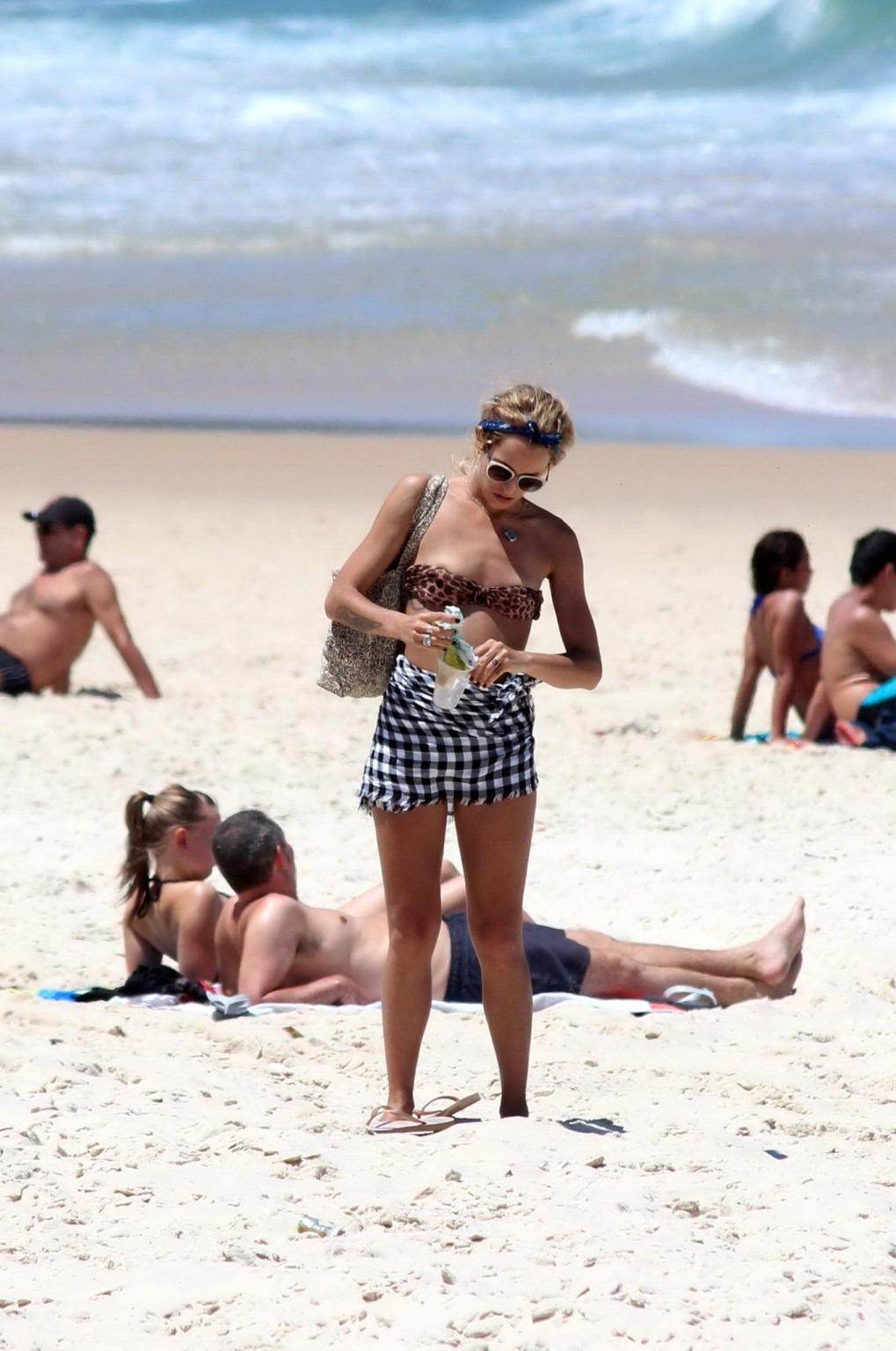 16P Alice Dellal bikini nip slip on a beach in Rio de Janeiro