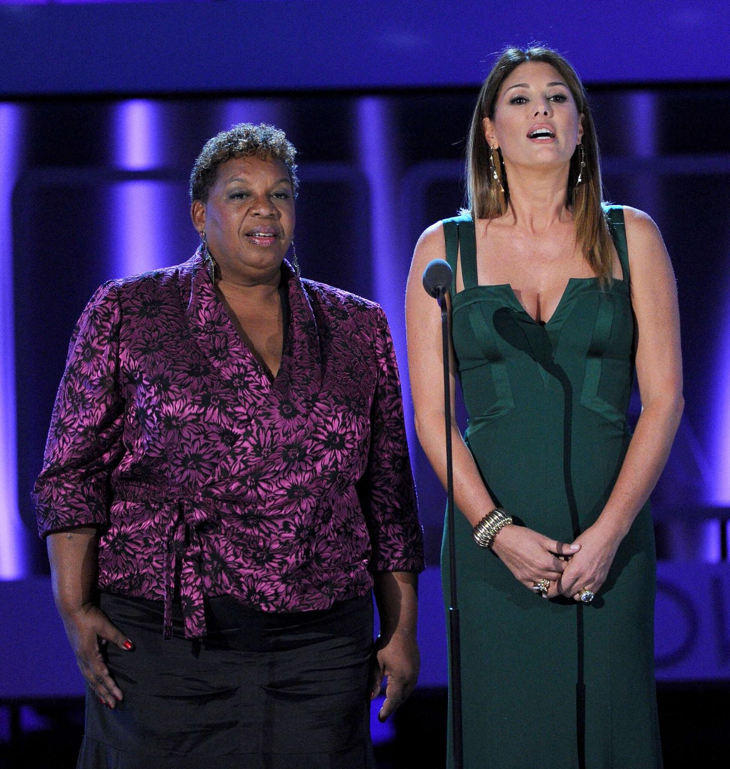 16P Daisy Fuentes showing cleavage at the 2013 NCLR ALMA Awards in Pasadena