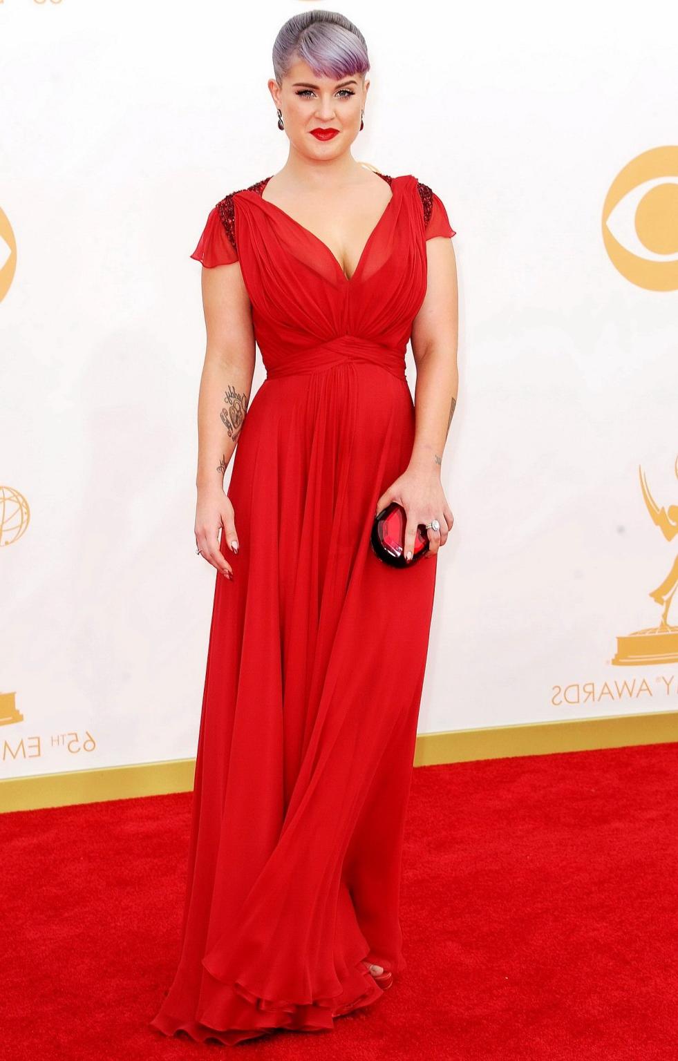 16P Chubby Kelly Osbourne showing huge cleavage at the 65th annual Primetime Emmy Aw
