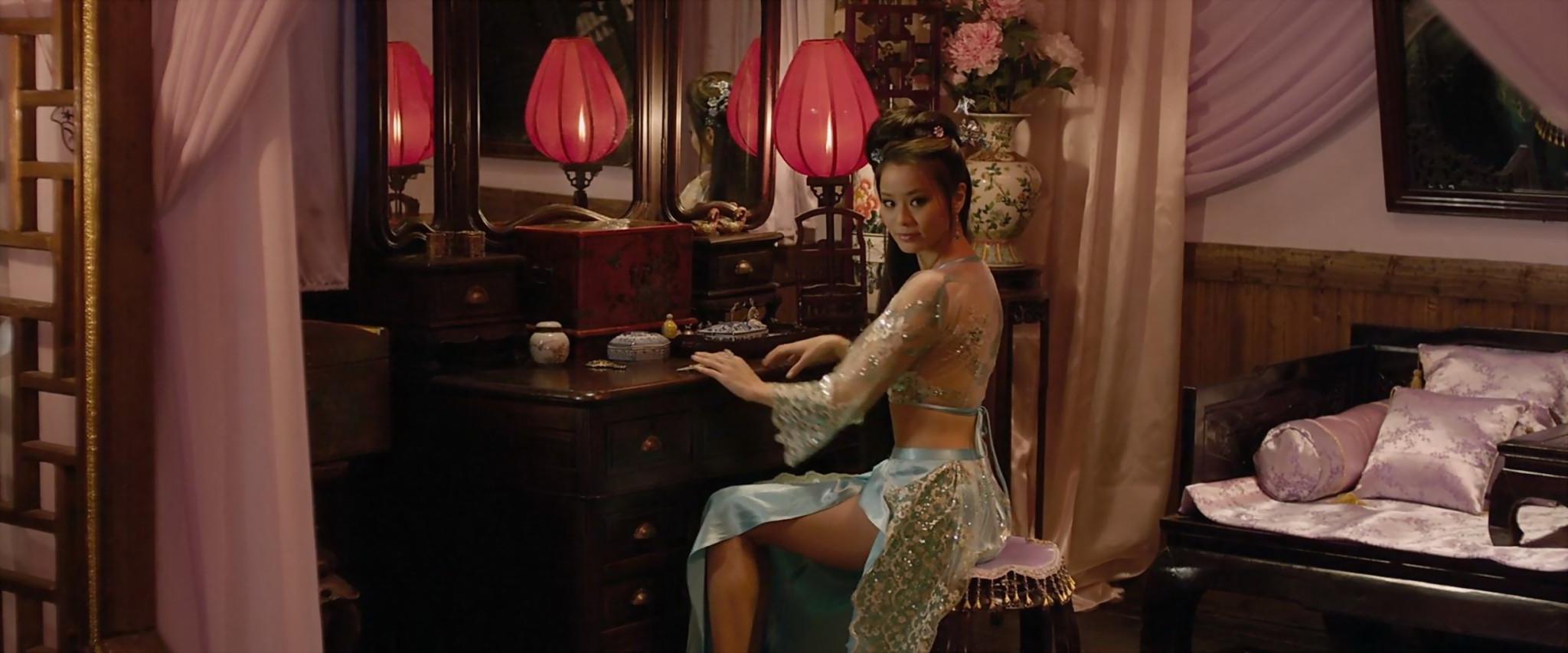 16P Jamie Chung upskirt and showing big cleavage at The Man With The Iron Fists caps
