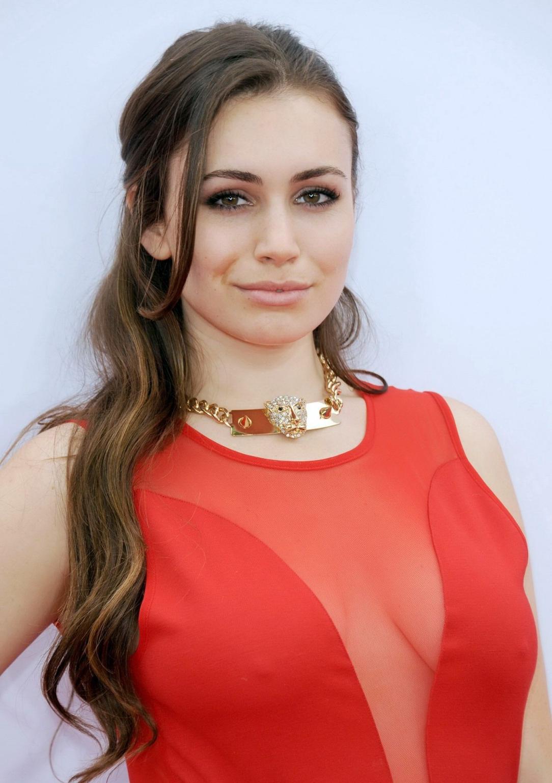 16P Busty Sophie Simmons showing pokies  cleavage at the 'RED 2' premiere in LA