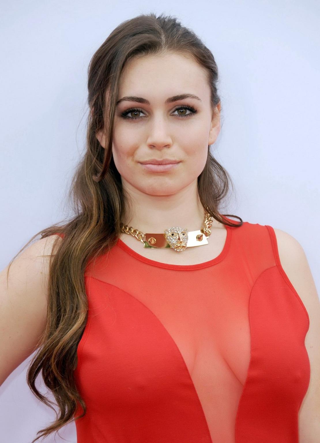 16P Busty Sophie Simmons showing pokies  cleavage at the 'RED 2' premiere in LA