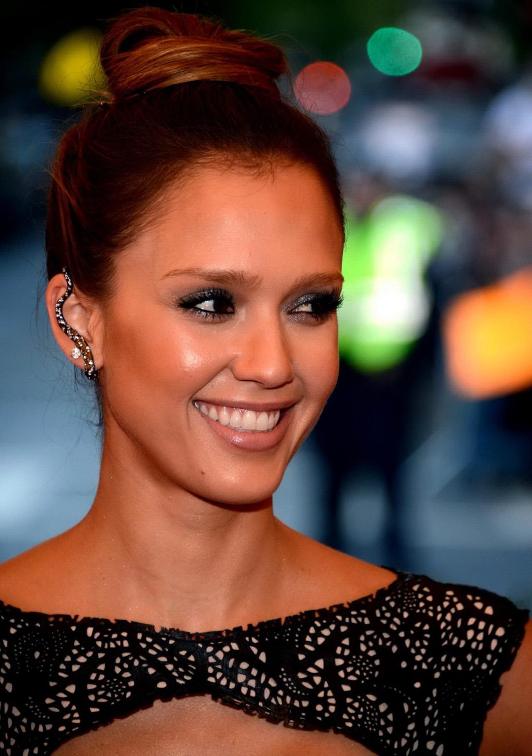 16P Jessica Alba showing cleavage for the 2013 Met Gala at the Metropolitan Museum o