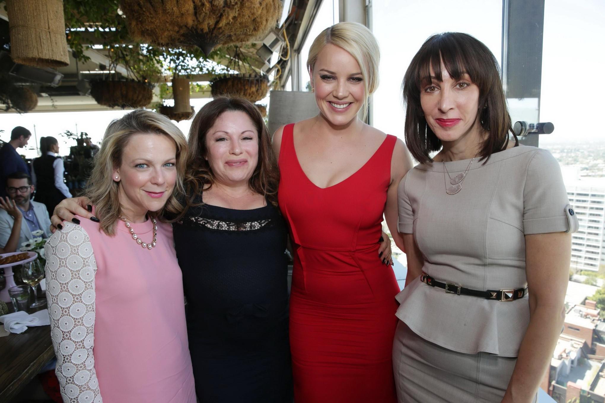 16P Abbie Cornish showing big cleavage in a hot red low cut dress at 2nd Annual 25 M