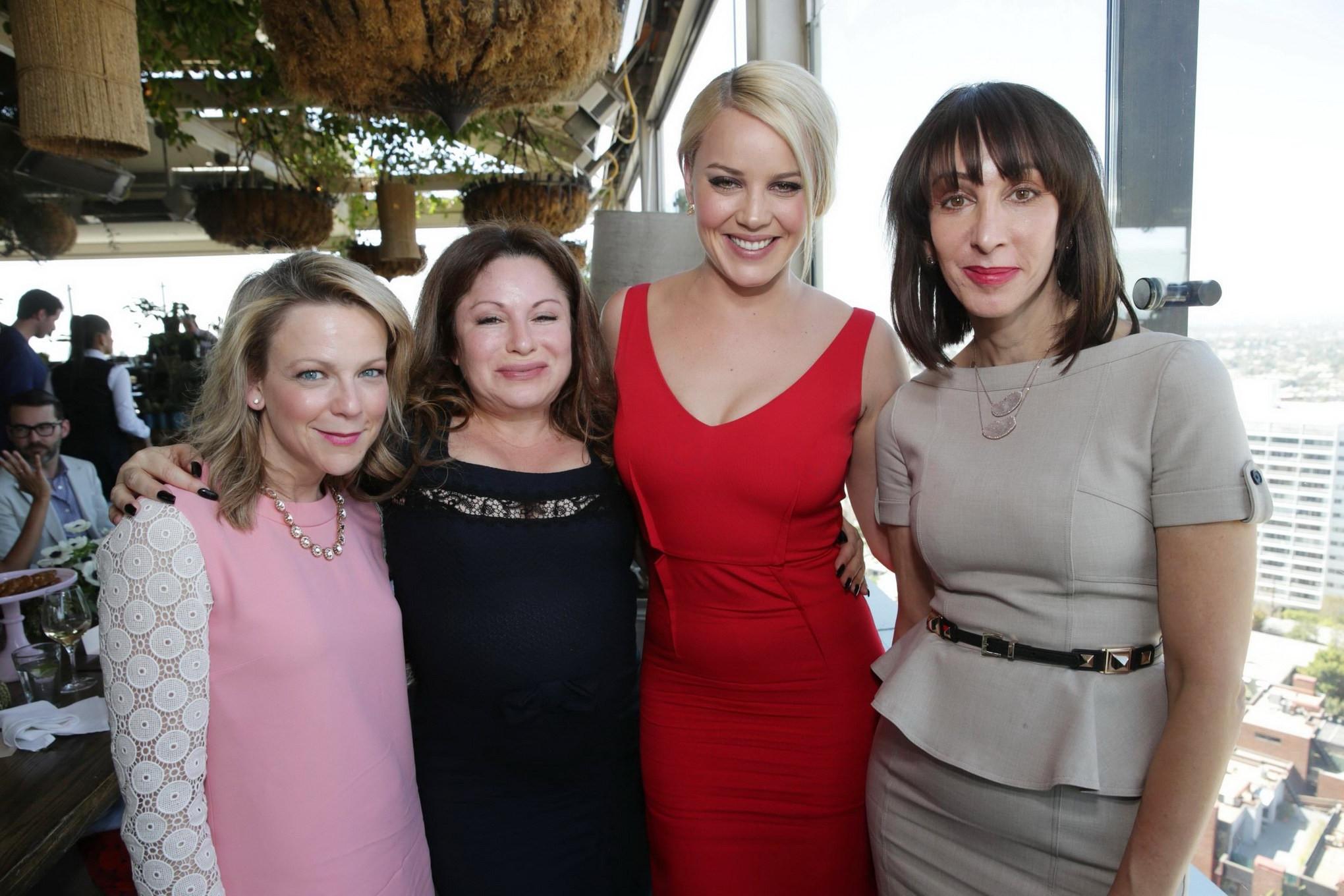 16P Abbie Cornish showing big cleavage in a hot red low cut dress at 2nd Annual 25 M