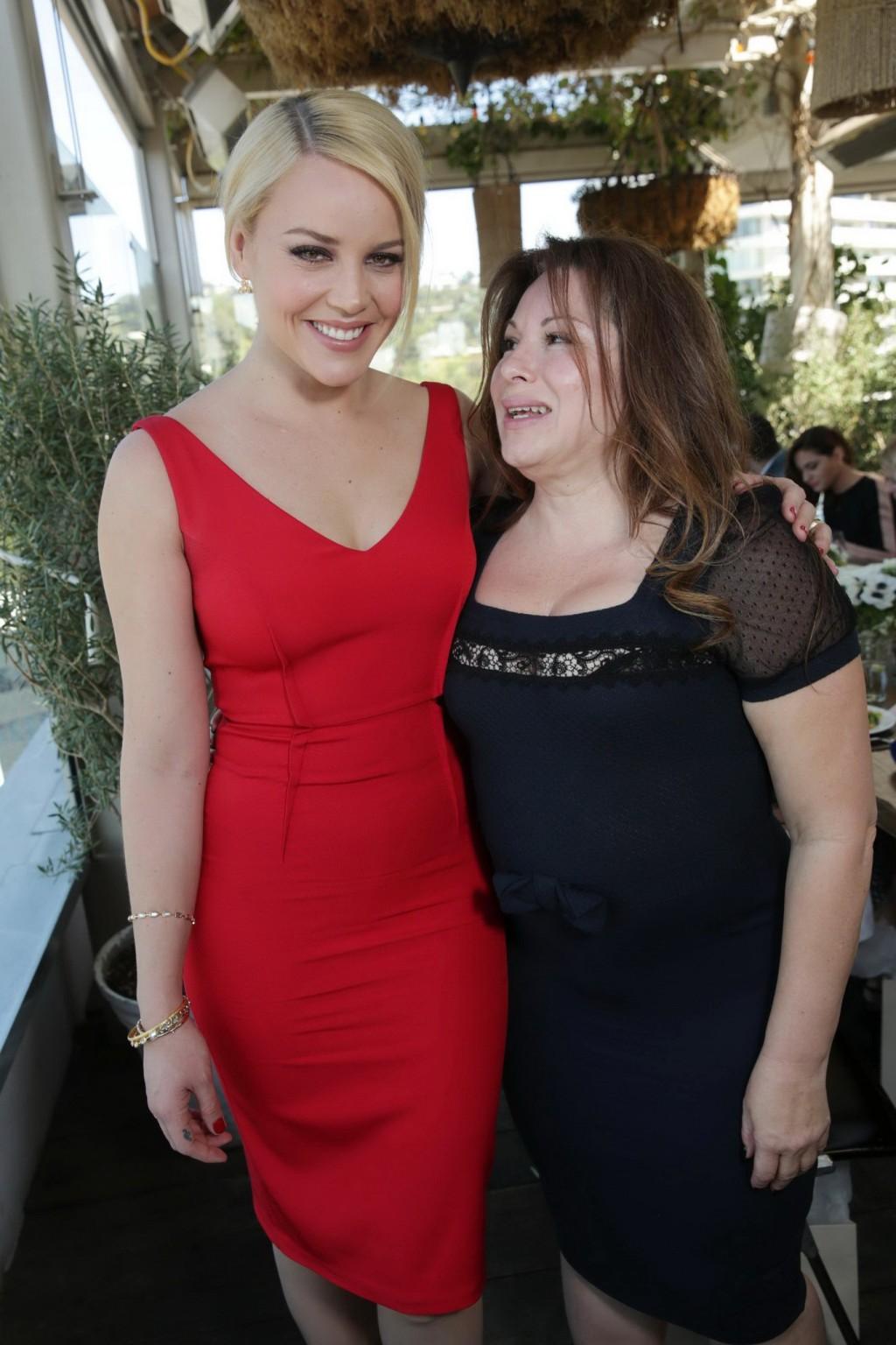 16P Abbie Cornish showing big cleavage in a hot red low cut dress at 2nd Annual 25 M