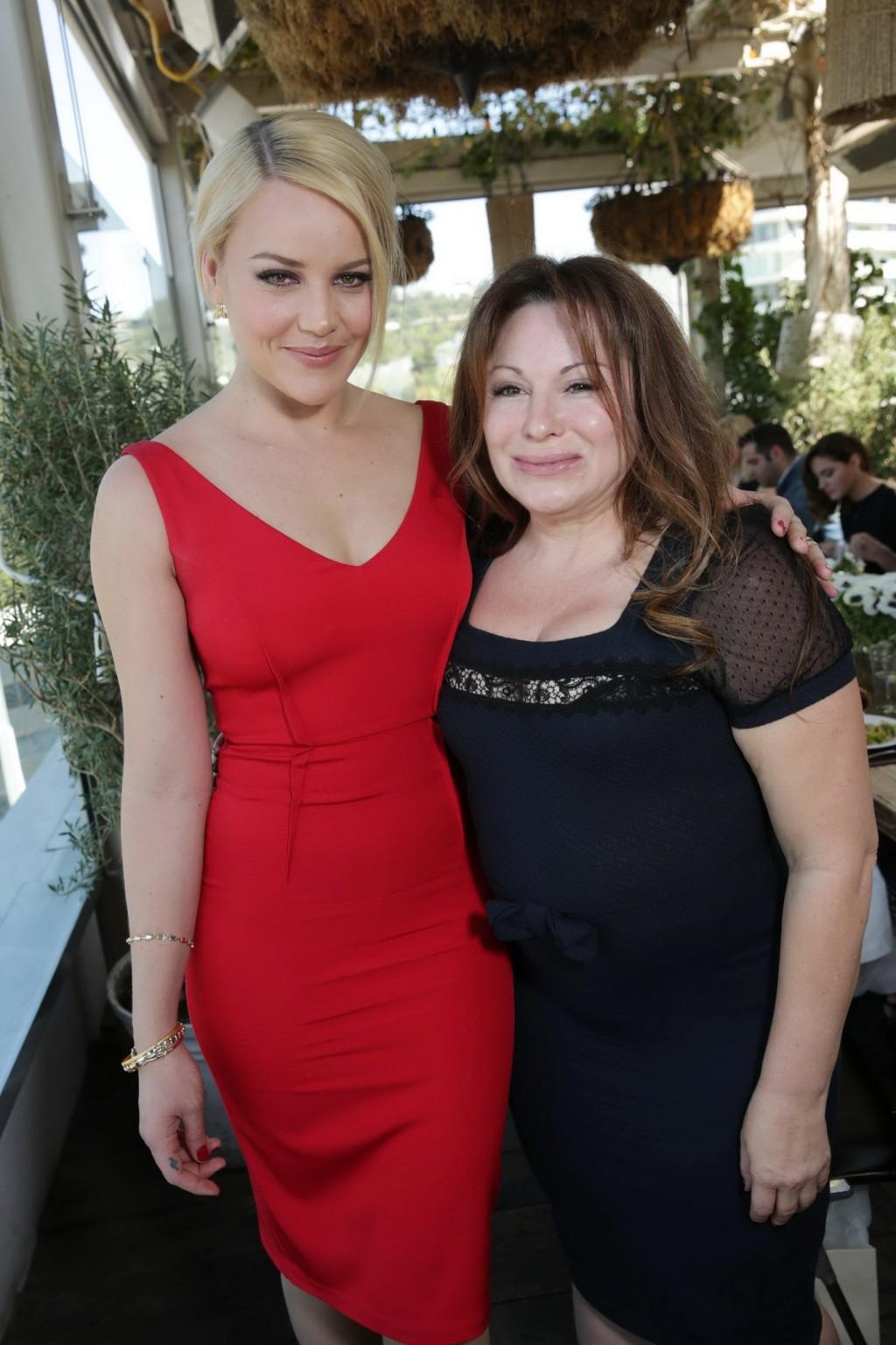 16P Abbie Cornish showing big cleavage in a hot red low cut dress at 2nd Annual 25 M