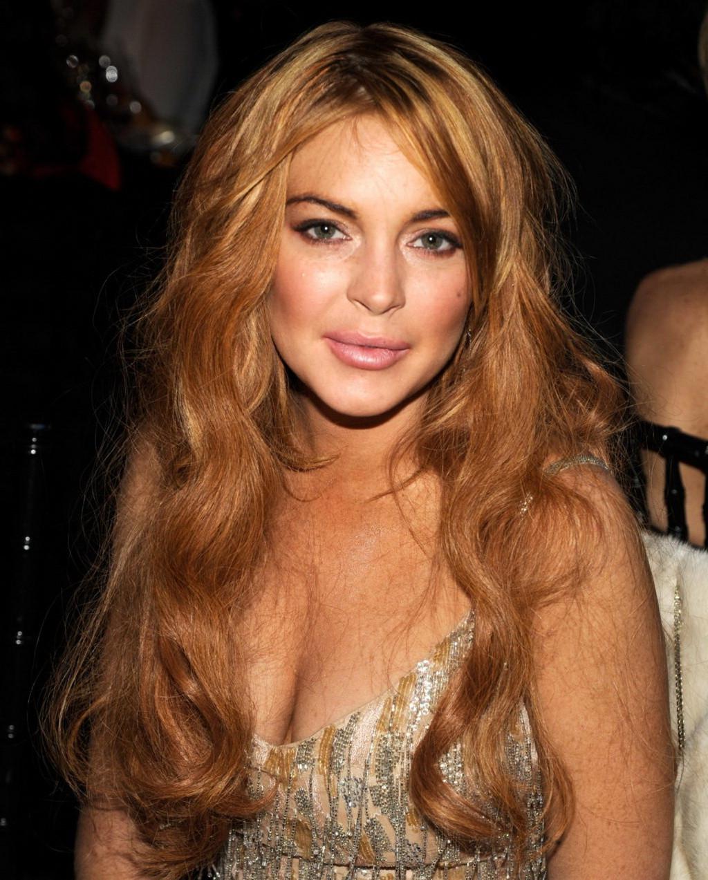 10P Lindsay Lohan showing huge cleavage at  amfAR New York Gala To Kick Off Fall 201