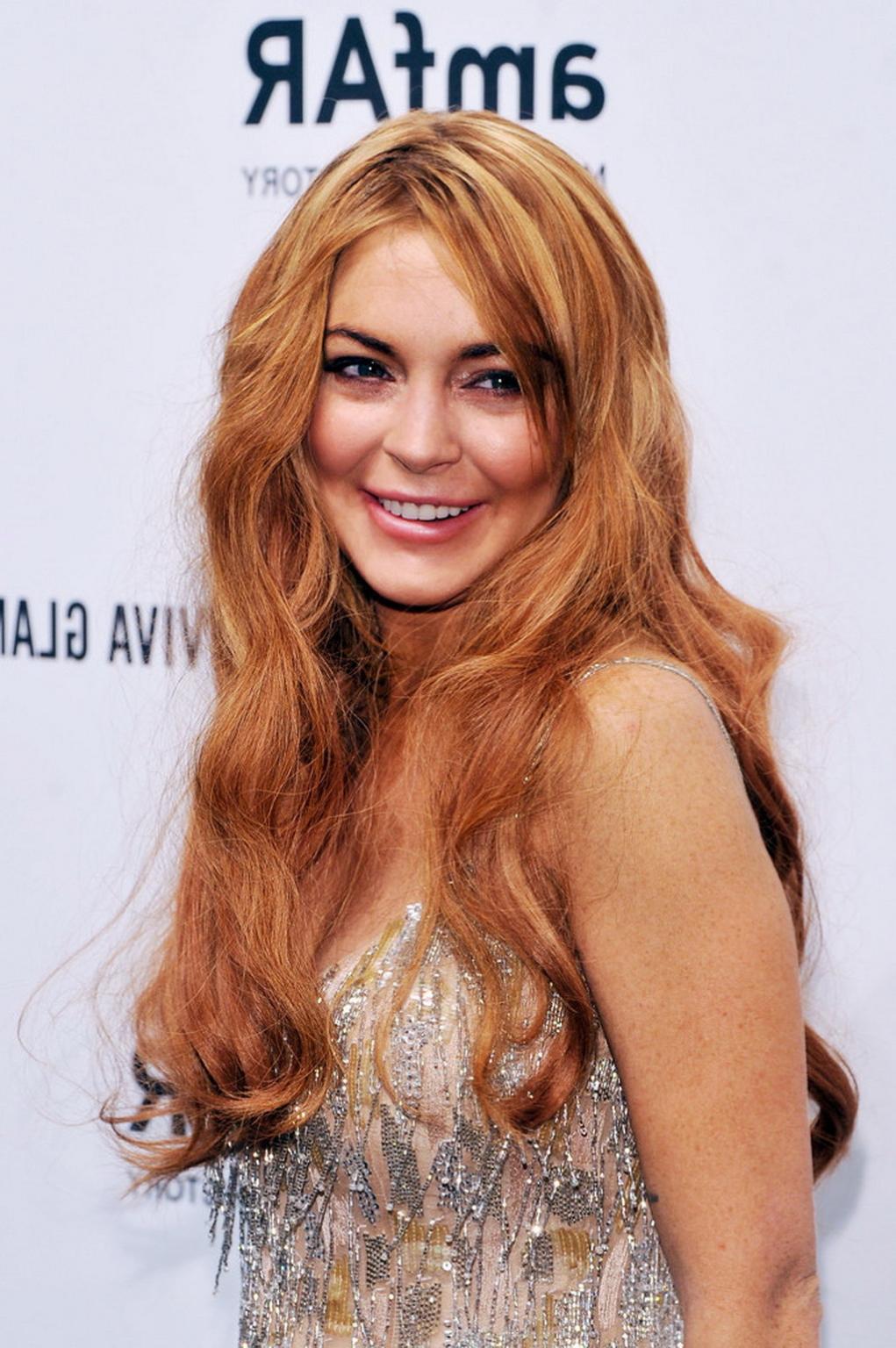 10P Lindsay Lohan showing huge cleavage at  amfAR New York Gala To Kick Off Fall 201