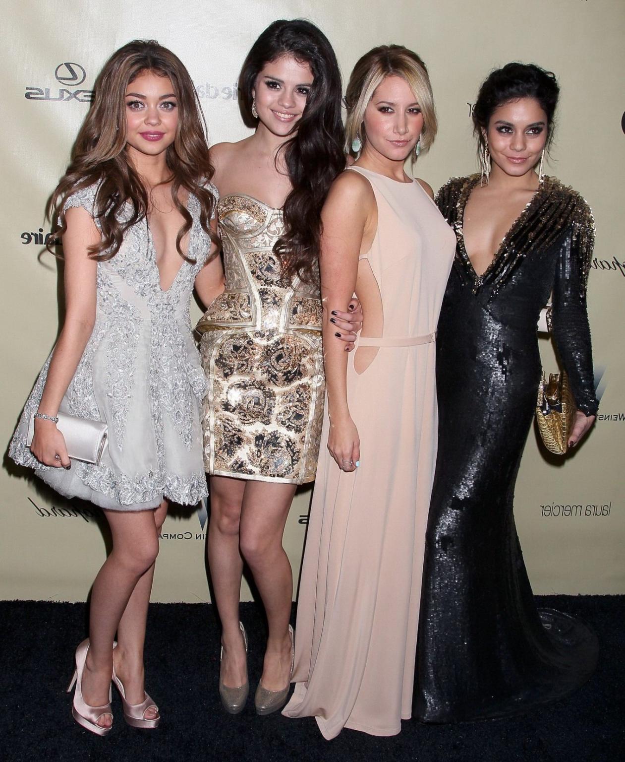 10P Vanessa Hudgens with her hot friends showing huge cleavage at Warner Bros InStyl