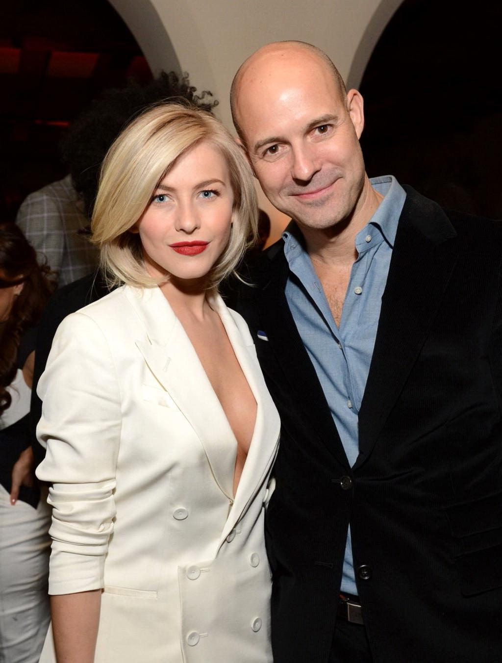 10P Julianne Hough braless showing huge cleavage at GQ Men of The Year party in LA