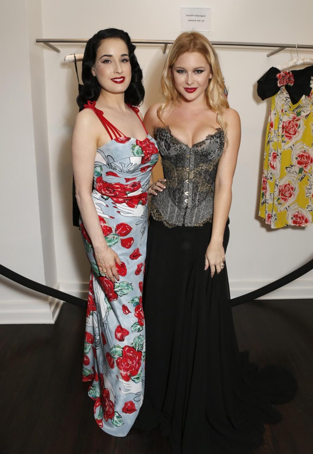 9P Renee Olstead pierced nipple slip at Dita Von Teese Collection Launch Party in L