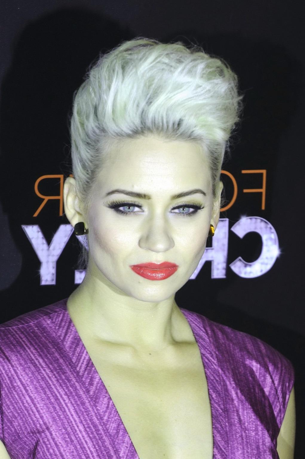 16P Kimberly Wyatt braless showing huge cleavage in a hot bell shaped mini dress at 