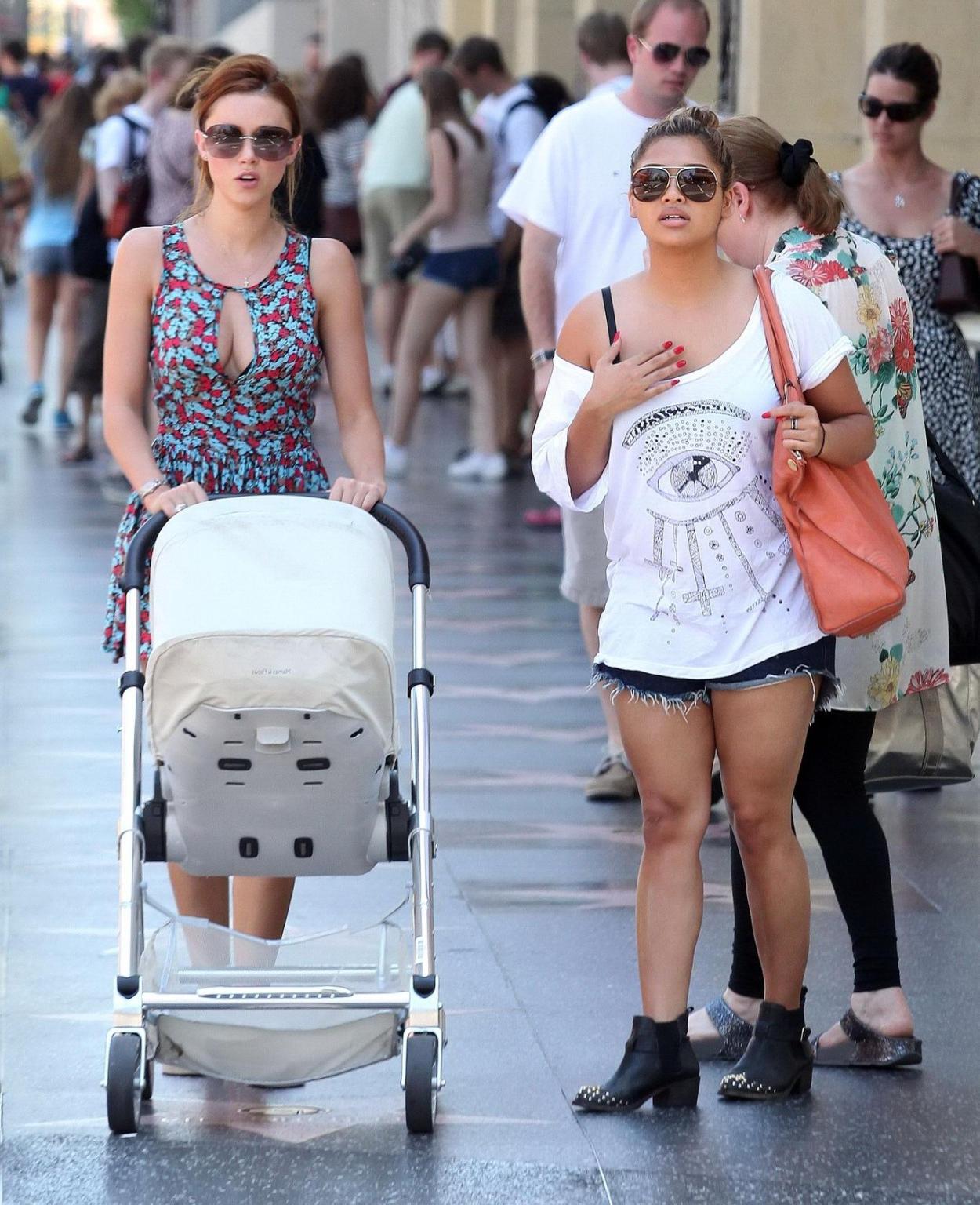 10P Una Healy shows huge cleavage while shopping in Los Angeles
