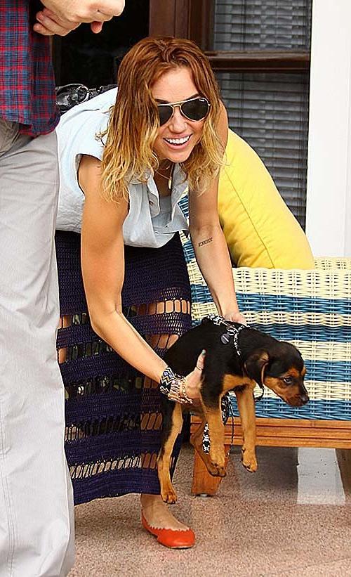 10P Miley Cyrus nipple slip and see thru paparazzi photos
