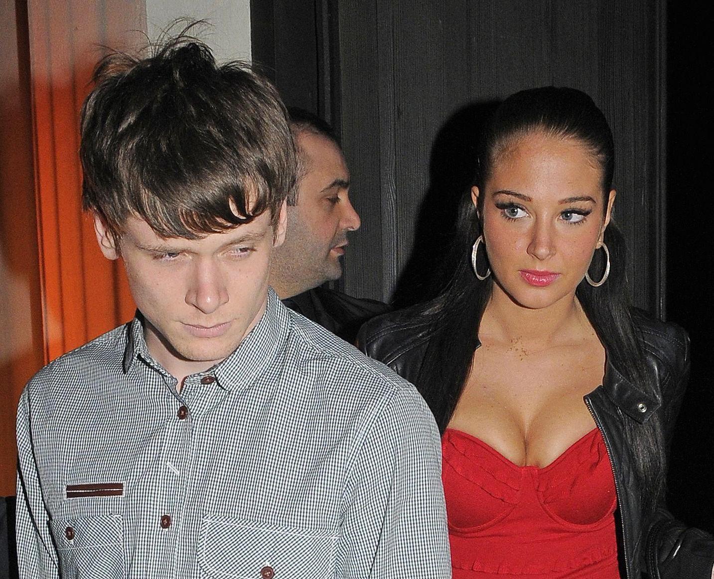 16P Tulisa Contostavlos showing cleavage and flashing her panties on a night out in 
