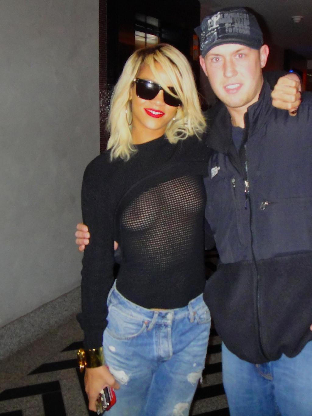 16P Rihanna braless wearing a see through top outside Da Silvano restaurant in NYC