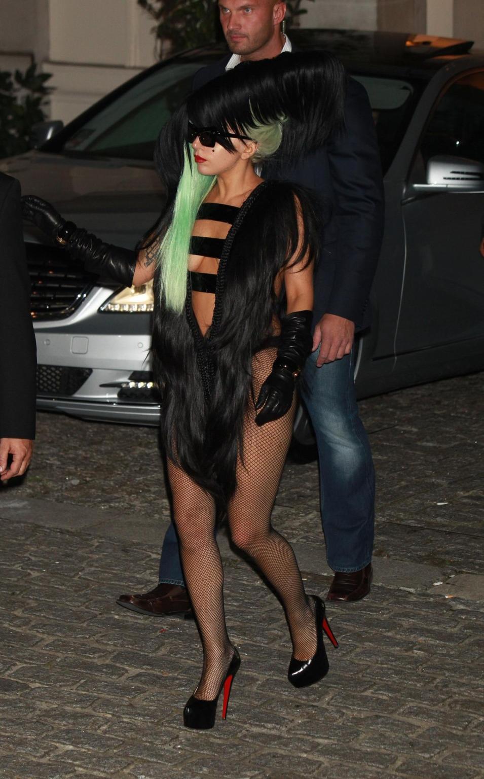 16P Lady Gaga sighting in London wearing skimpy outfit