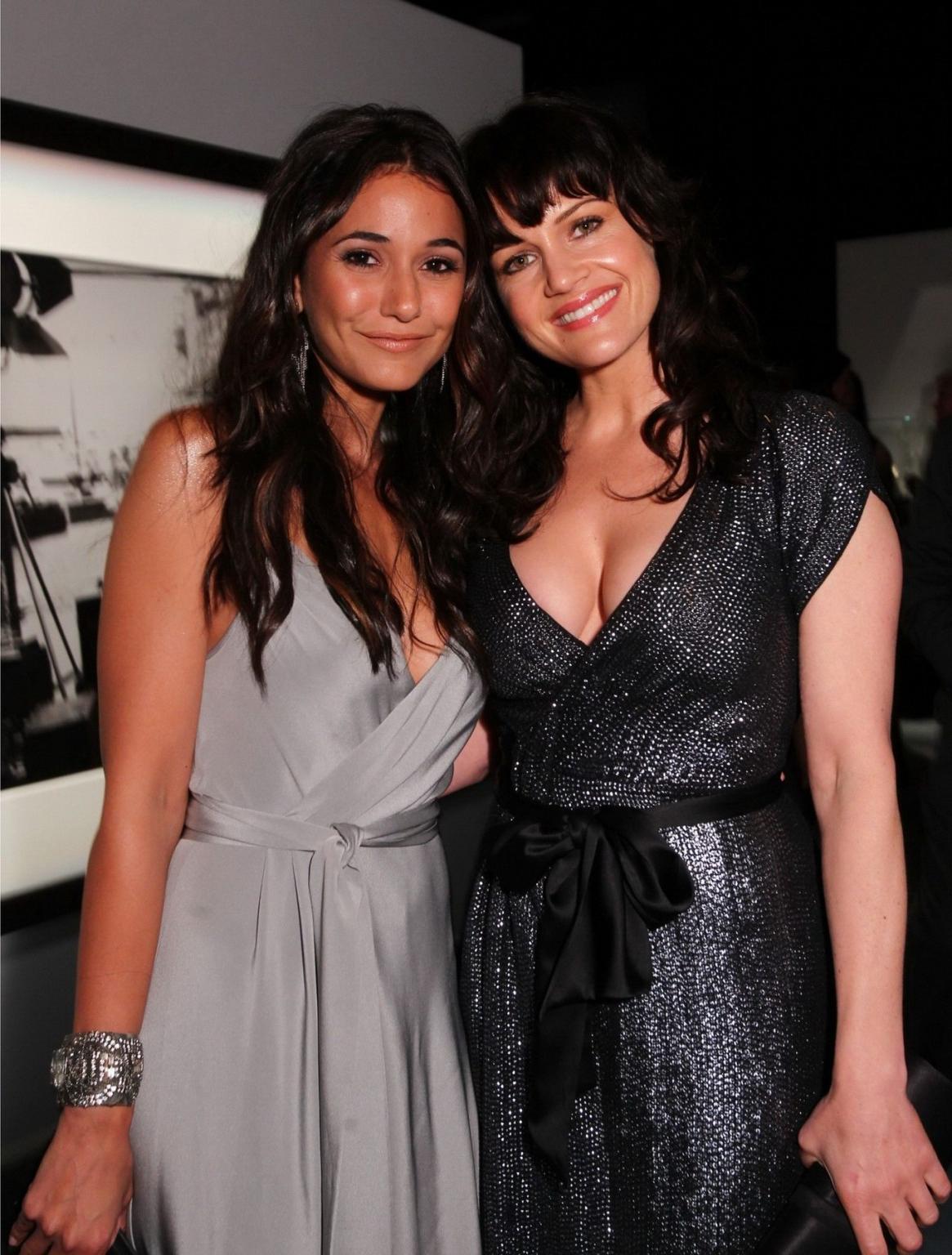 16P Carla Gugino showing huge cleavage at 'Peter Lindbergh's Portofino' presentation