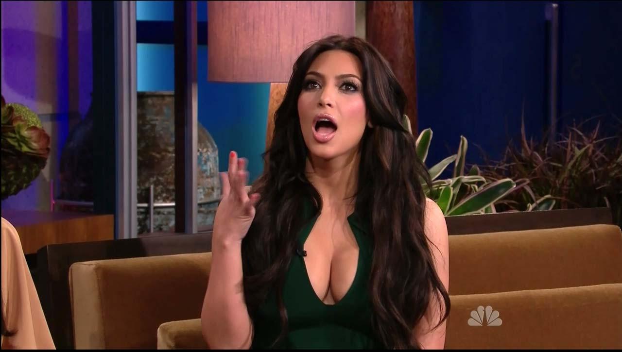 16P Kim Kardashian exposing fucking sexy body and mega cleavage in evening dress