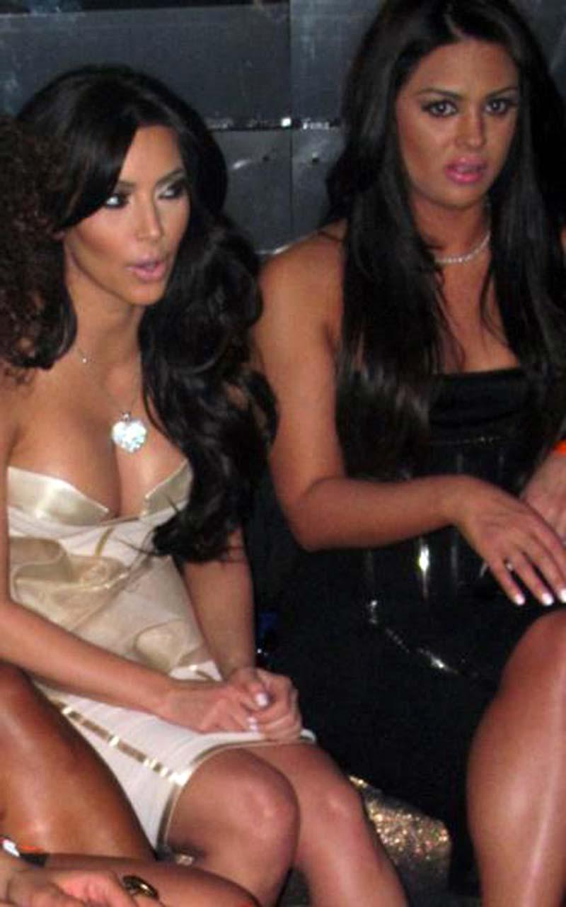 10P Kim Kardashian showing big cleavage in tight dress paparazzi pictures and exposi