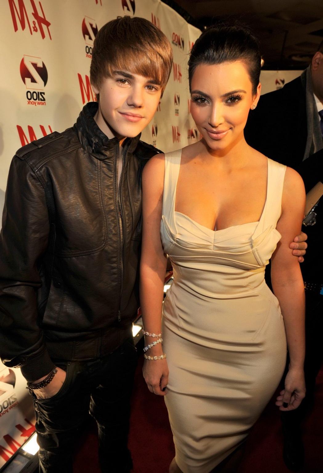 16P Kim Kardashian showing huge cleavage at Z100's Jingle Ball in NYC