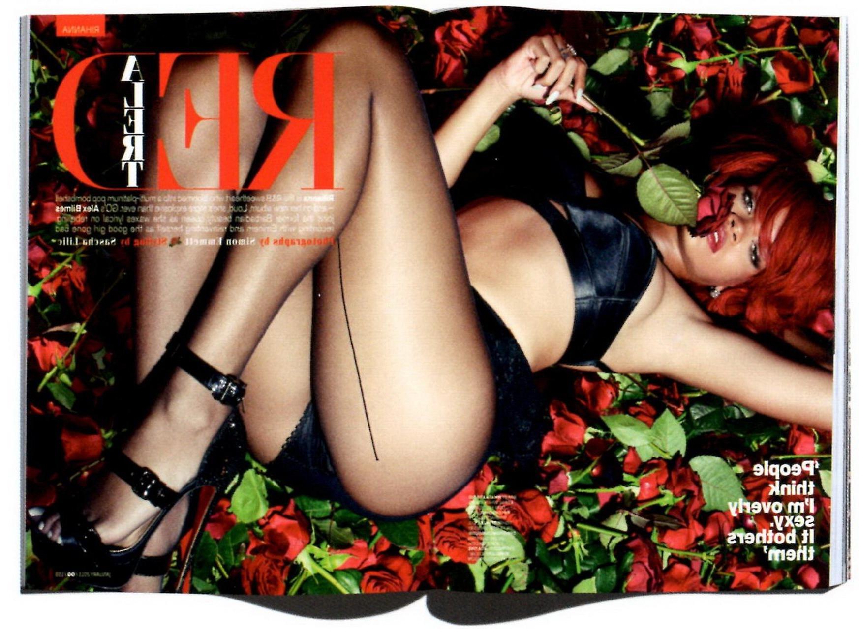 16P Rihanna sexy lingerie photoshoot for British GQ magazine January 2011 issue