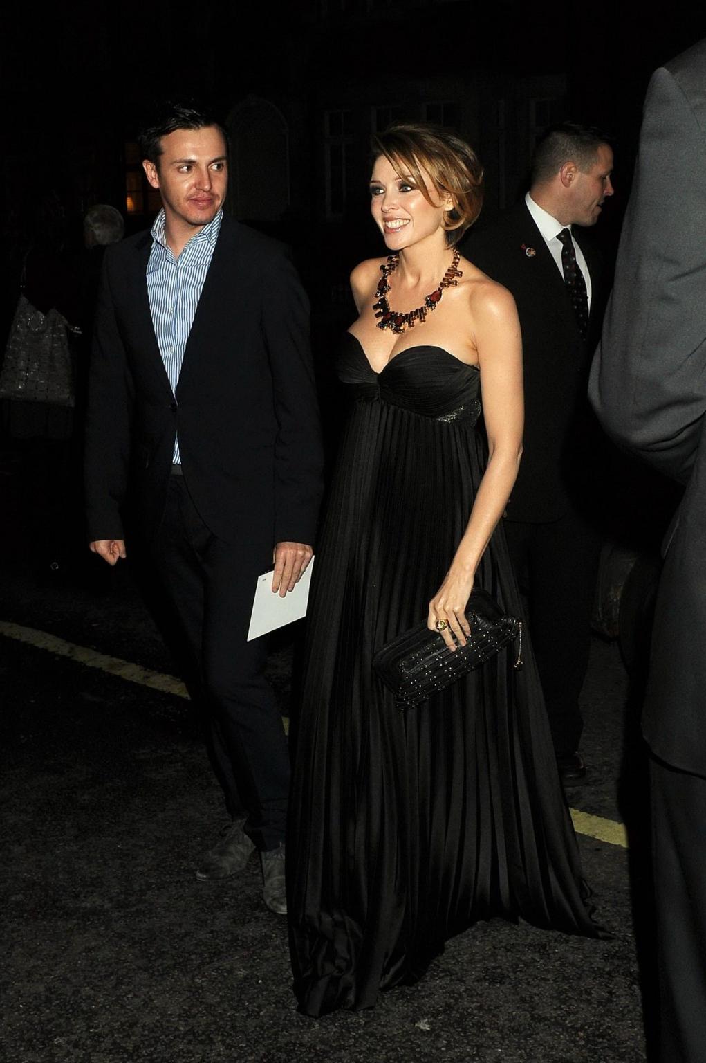 16P Dannii Minogue showing huge cleavage in a strapless black dress at the 'Pride of