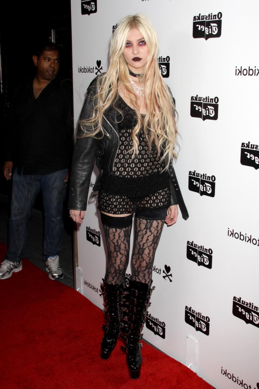 16P Taylor Momsen wearing lace dress  lingerie at the collaboration launch party at 