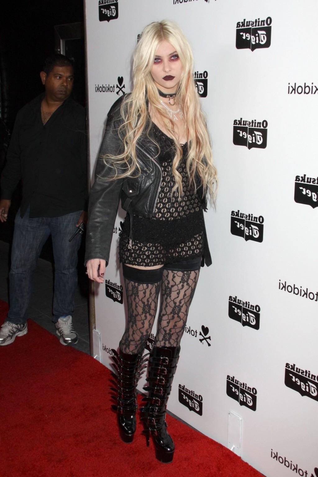 16P Taylor Momsen wearing lace dress  lingerie at the collaboration launch party at 