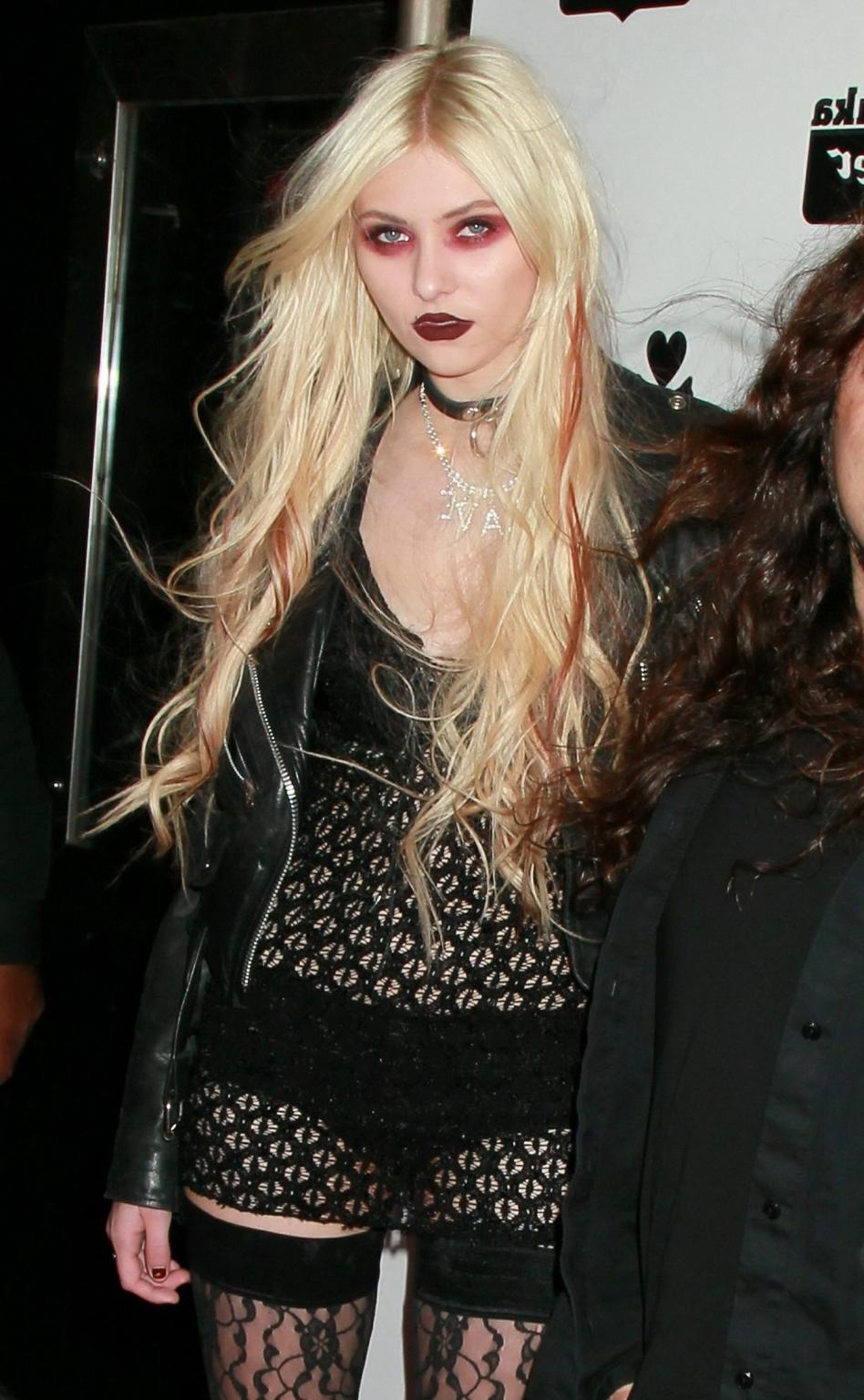 16P Taylor Momsen wearing lace dress  lingerie at the collaboration launch party at 