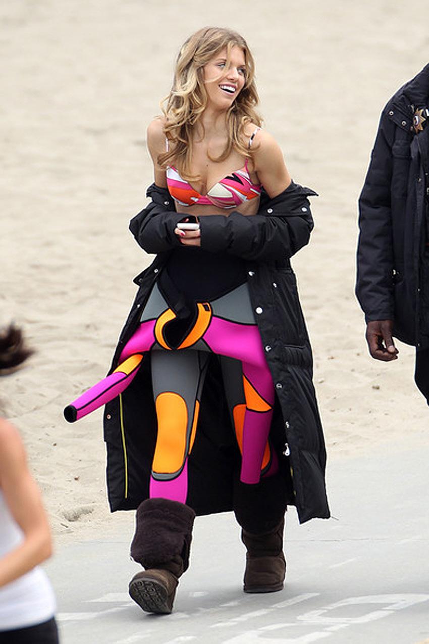 15P Annalynne Mccord public upskirt and nipple slip