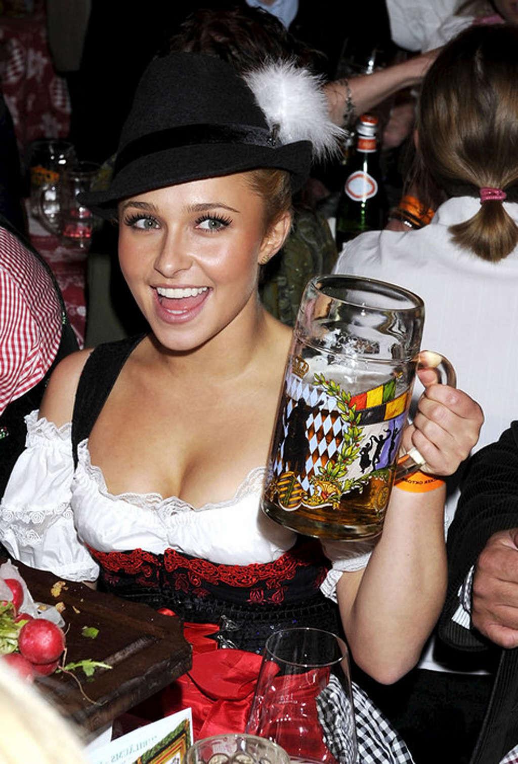 16P Hayden Panettiere exposing huge cleavage and sexy ass in see thru dress